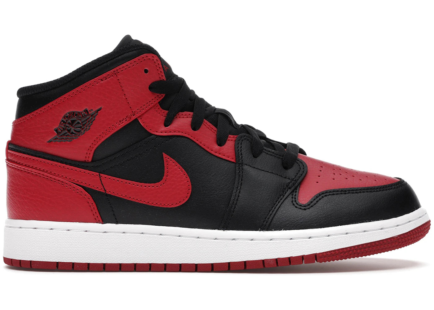 Air Jordan 1 mid (gs) black/gym red white